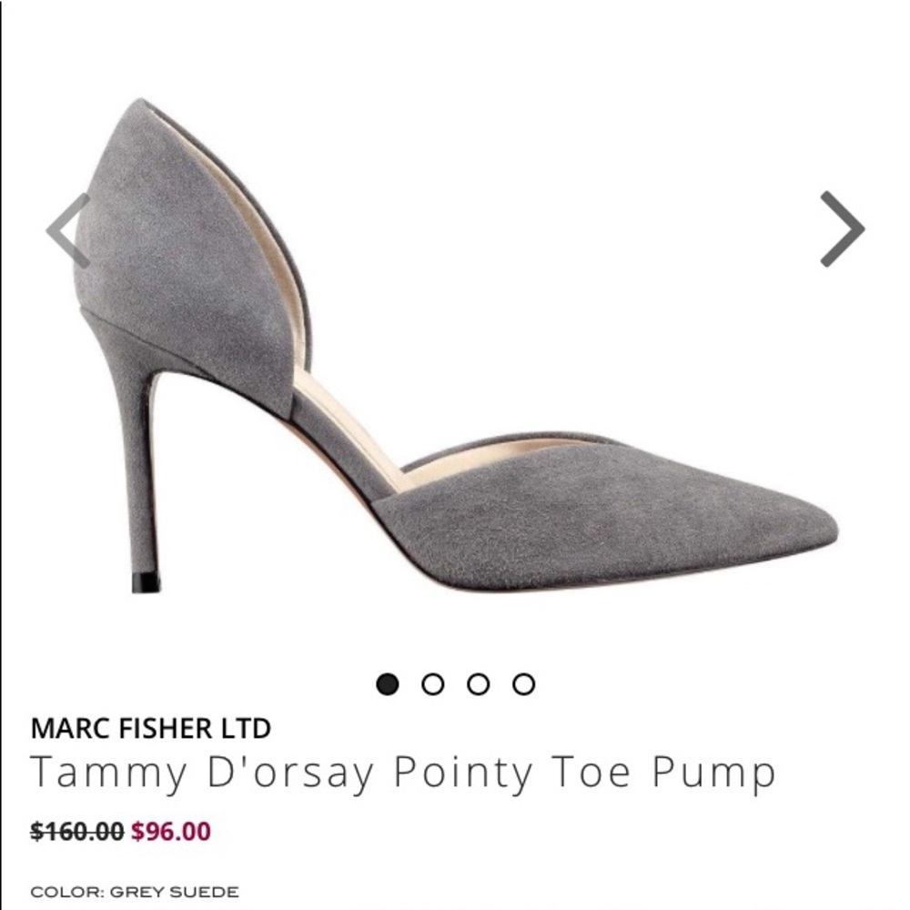 Marc Fisher Tammy Light Grey Suede Pumps 6.5
